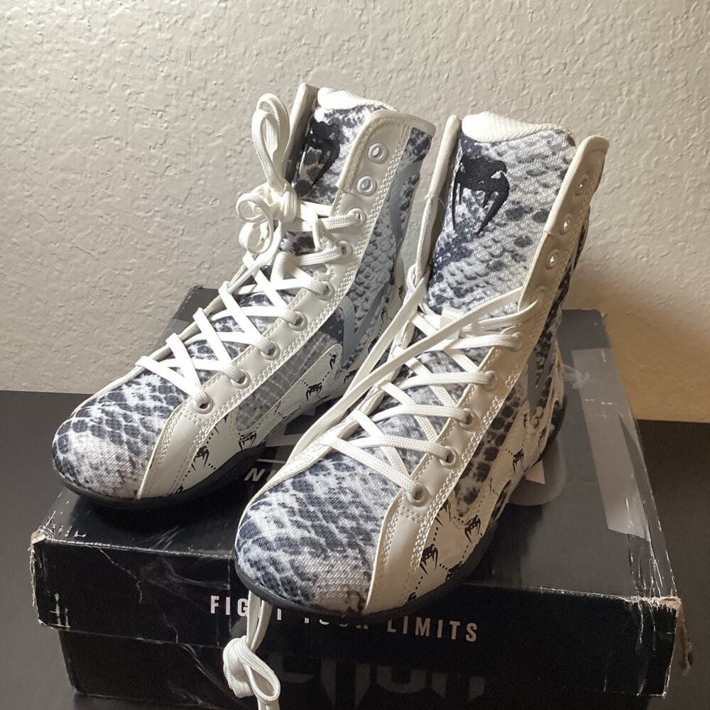 Venum White Snake Boxing Shoes (M4.5/W6, EU36.5)